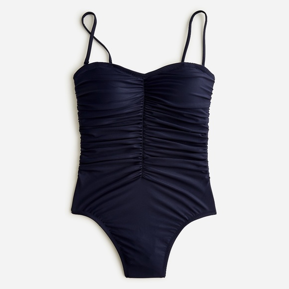 J. Crew Other - New JCREW Size 12 Ruched Sweetheart One-Piece Swimsuit in Navy